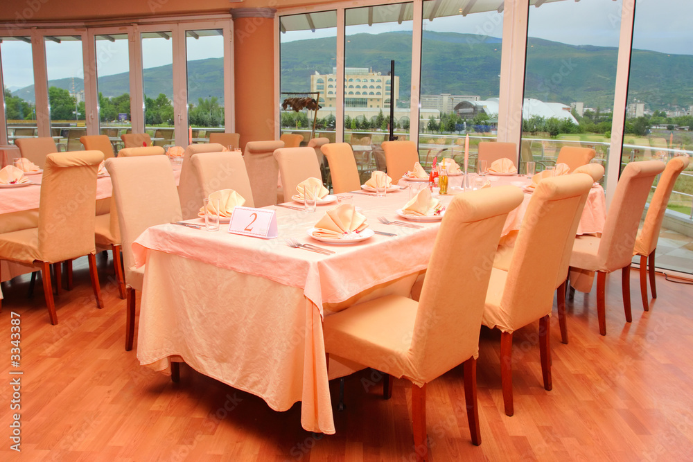 Naklejka premium restaurant scene