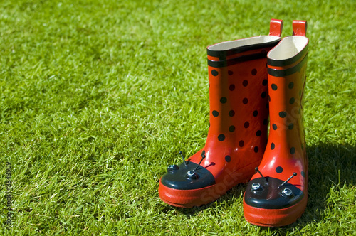 garden wellies and grass