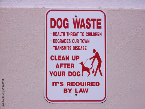 dog waste sign