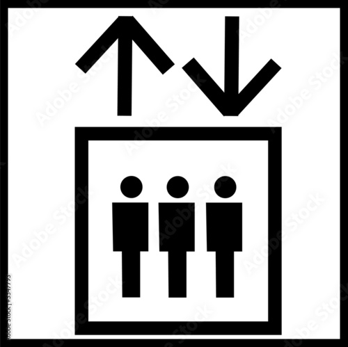 pictogramme ascenseur (détourage inclus)