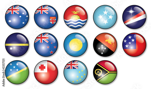 the australian & oceania states official flags