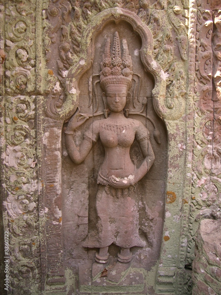 Apsara sculptée à Angkor