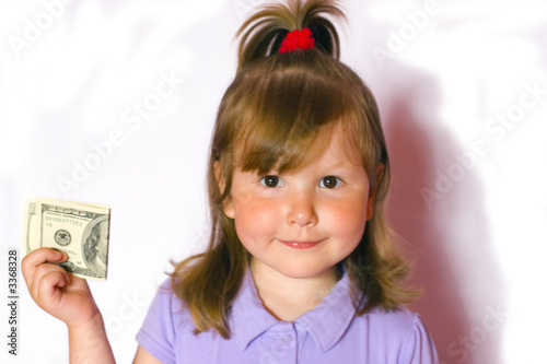girl with hundred dollars