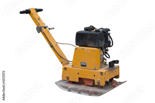 plate compactor isolated on white