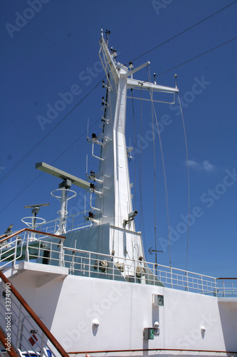 communications and radar of a cruise ship