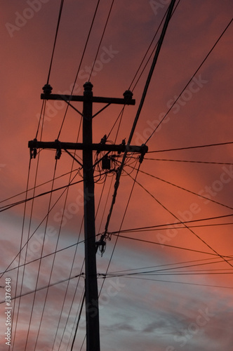 a silhouette sunset