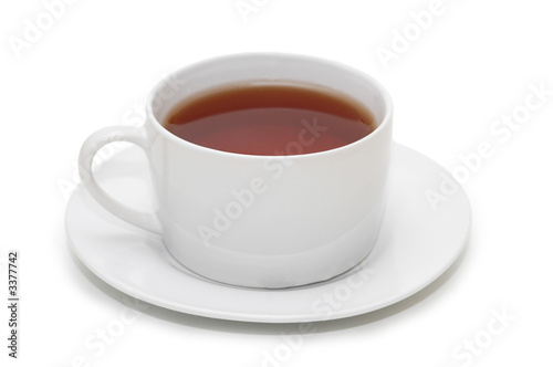 cup of tea isolated on the white