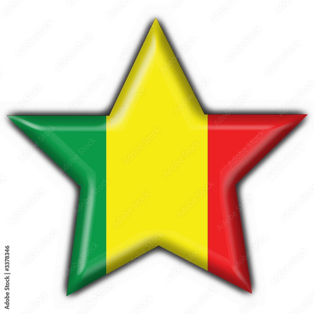 Obraz premium bottone stella mali star button flag