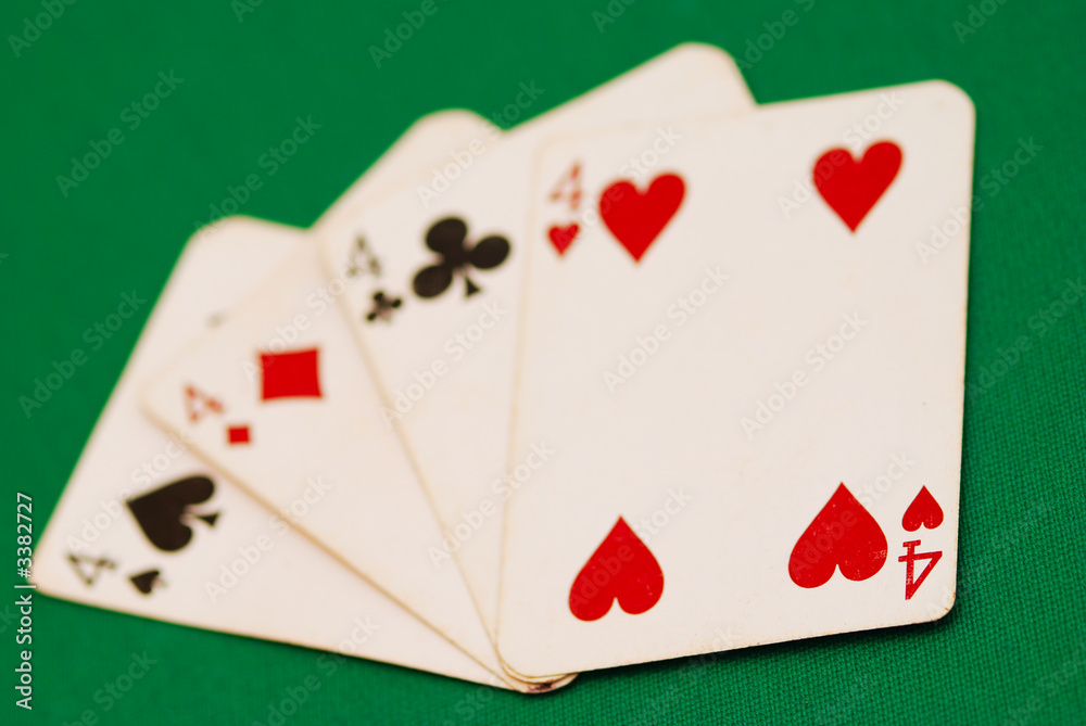 Obraz premium four old playing cards