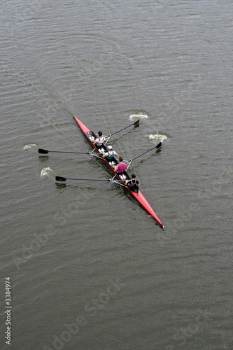 rameurs en action