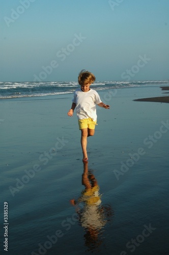 girl running on beach