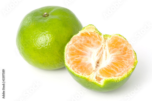 green mandarin orange