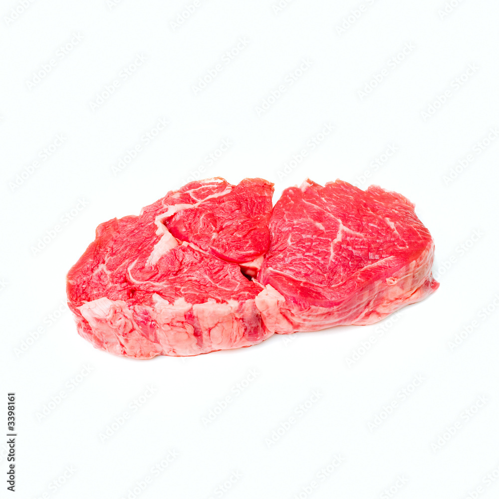 Obraz premium ribeye steak over white background