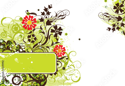 grunge floral background