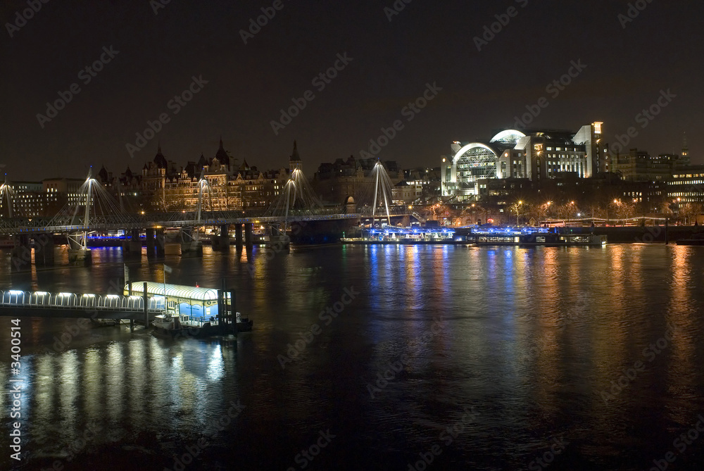 nocturnal view of the thames