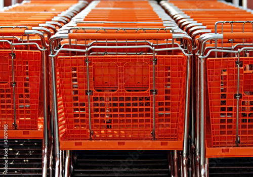 shopping carts-orange