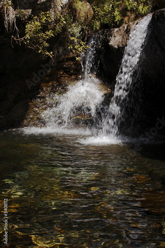 waterfall in the mountains