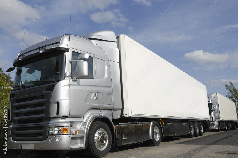 brand new trucks in silver-grey