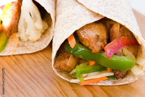 jerk chicken wrap
