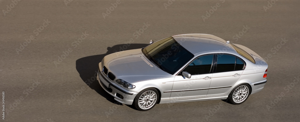 car isolated on gray