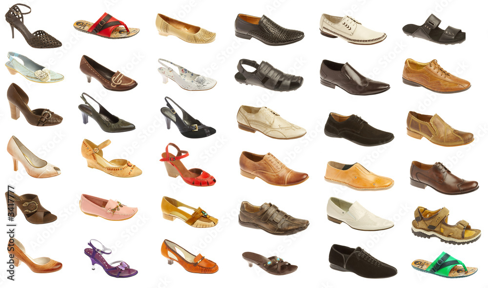 man's and female footwea