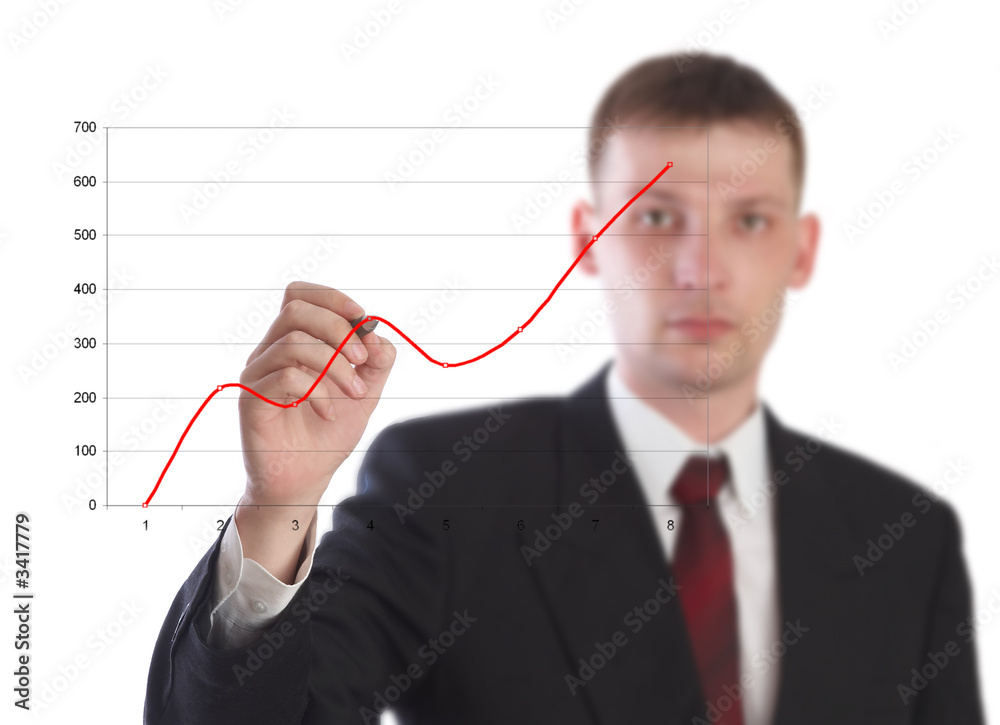 the businessman draws the schedule