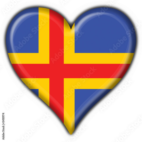 bottone cuore aaland button heart flag photo