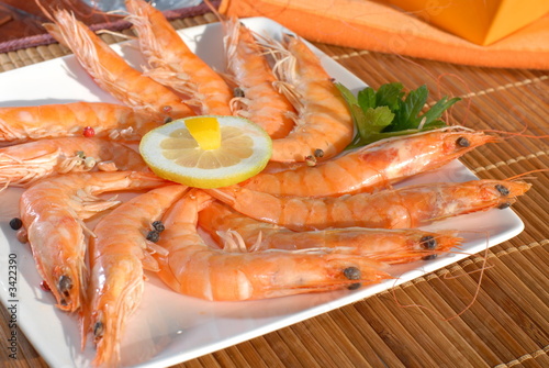 assiette de crevettes