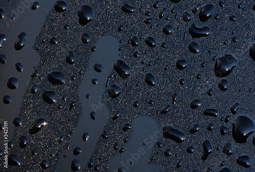droplets on black surface