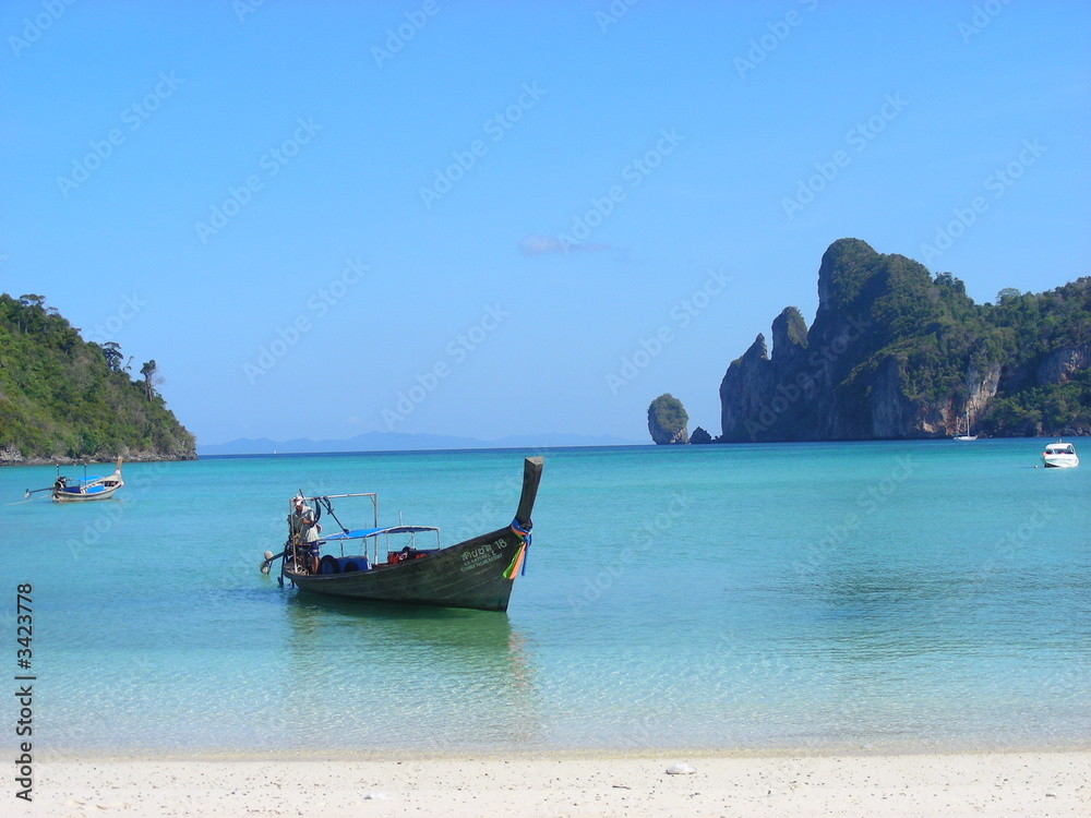 tourist boat in phang-nga bay - thailand - asia tourist boat in phang-nga bay - thailand - asia