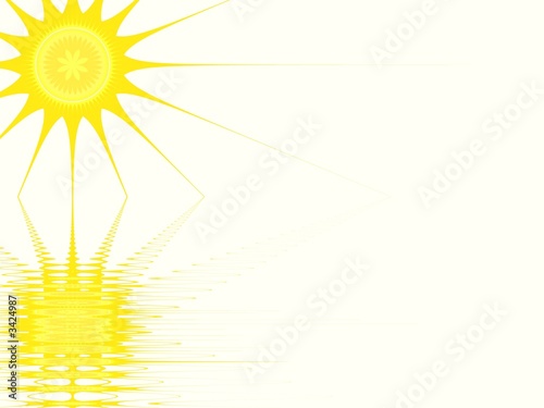 fractal - sun in lake