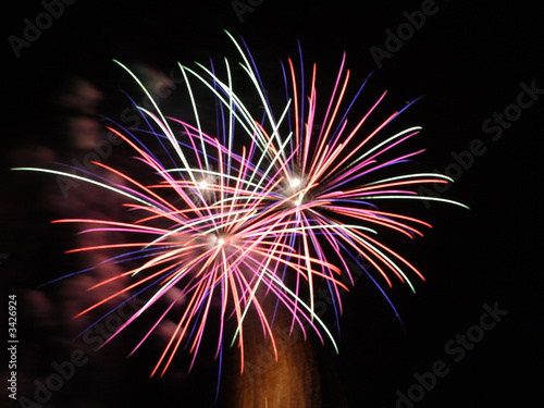 stunning multicolored fireworks