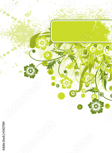 grunge floral background