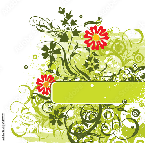 grunge floral background