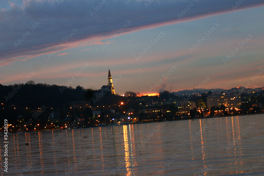 Fototapeta premium Annecy Cathedral Sunset
