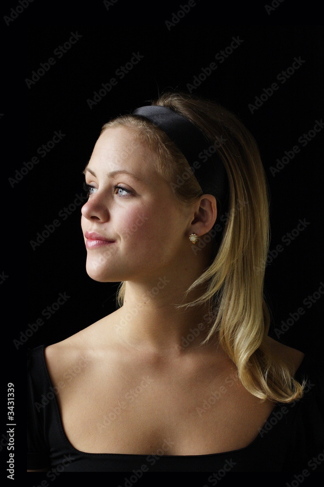 young woman with diamond and opel earings young woman with diamond and opel earings