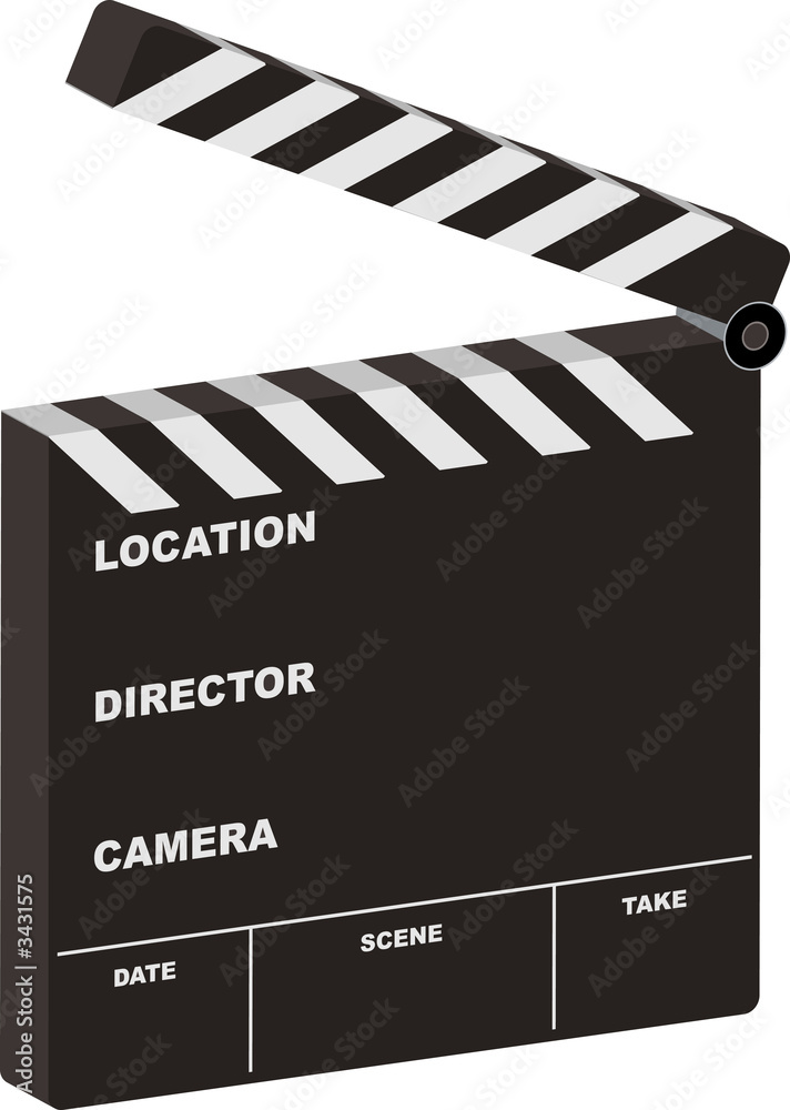 Obraz premium film clapper 3d open