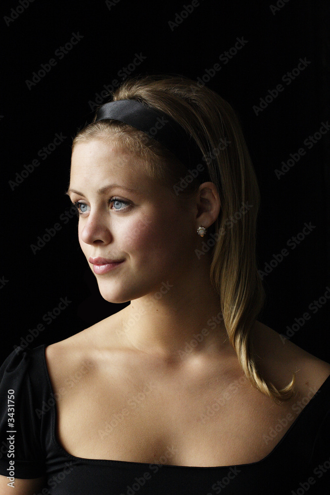 young woman with diamond and opel earings young woman with diamond and opel earings
