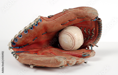 baseball glove and ball