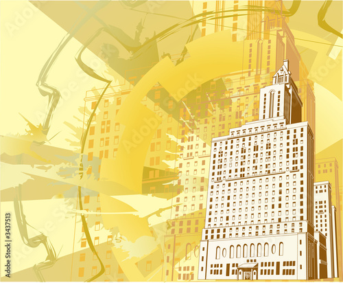 grunge urban building background.