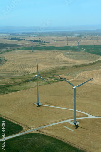 aerial of electric generator windmills