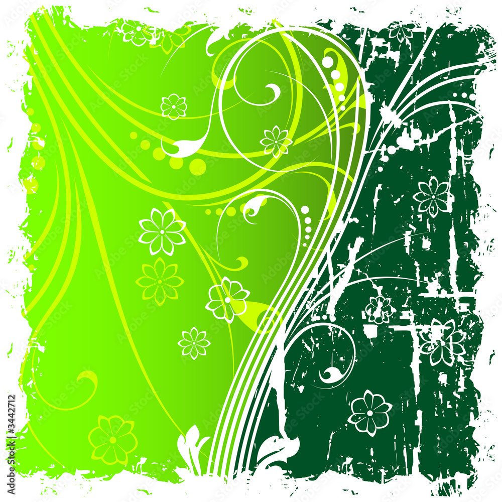 abstract grunge background witn floral scrolls abstract grunge background witn floral scrolls