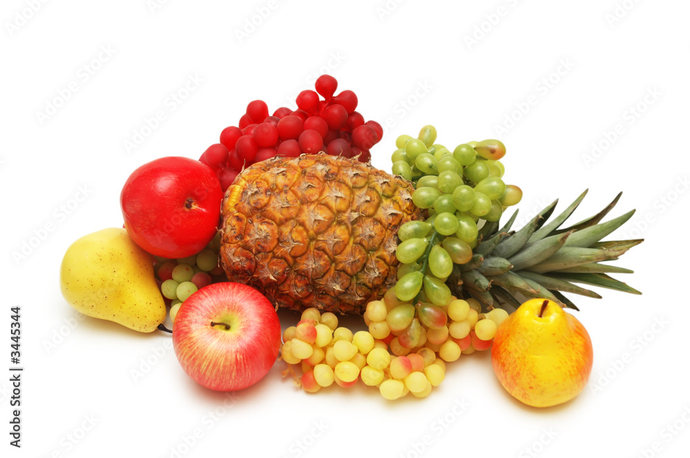 various fruits isolated on the white background various fruits isolated on the white background