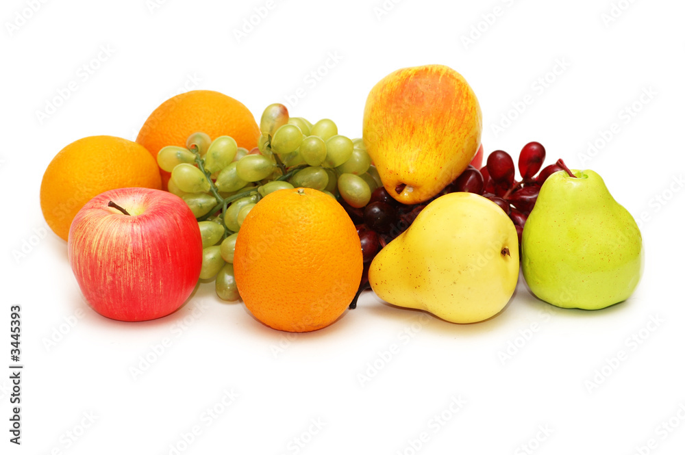 various fruits isolated on the white background various fruits isolated on the white background