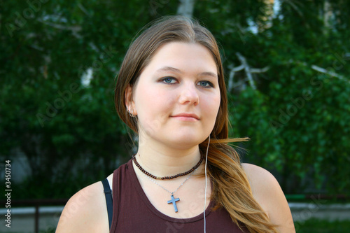 sweet girl with cross