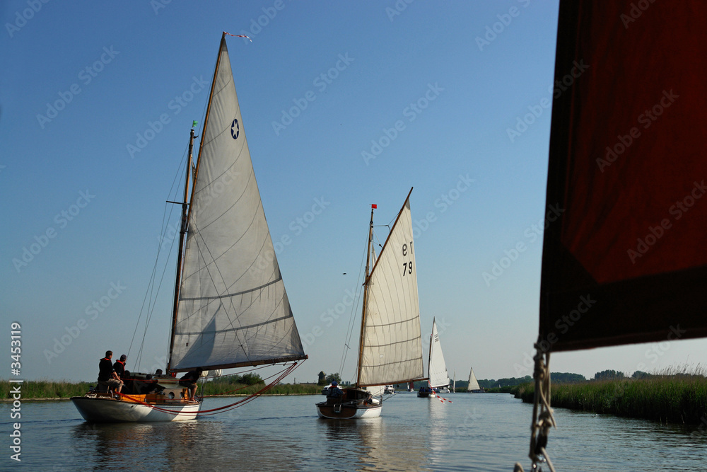 Fototapeta premium three rivers race - norfolk broads