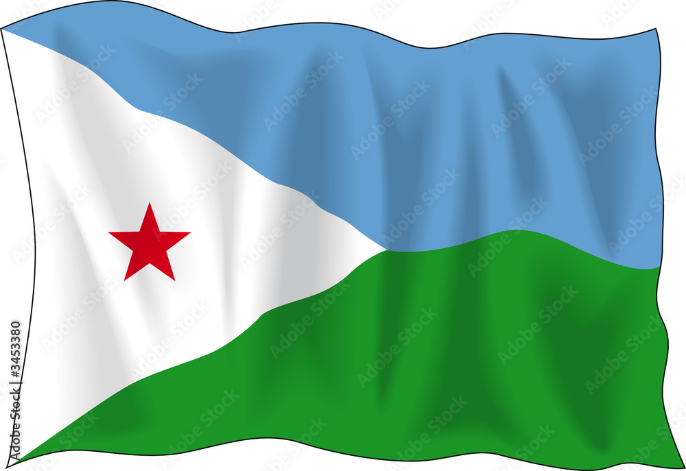 Obraz premium flag of djibouti
