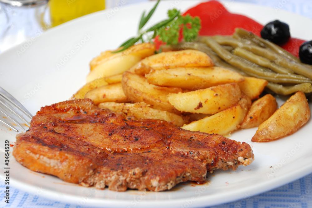 saftiger paprika-schweine-steak(holzfäller-steak)