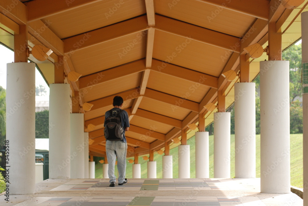 man at the walk path man at the walk path