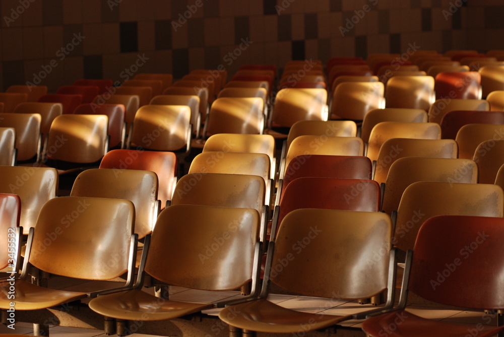 Naklejka premium seat of a stadium in the city